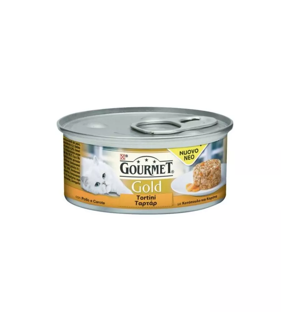 Gourmet gold tortini con pollo e carote in gelee - 85 gr